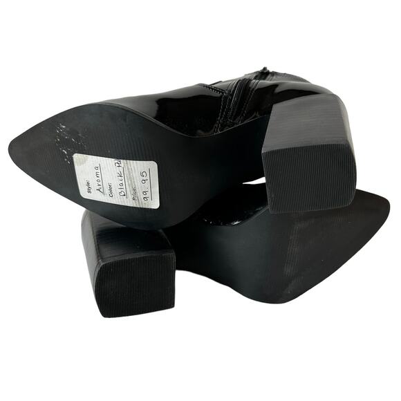 Steve Madden Boots Aroma Black Patent Leather Western Ankle Boot Womens Size 5.5 - Picture 9 of 11